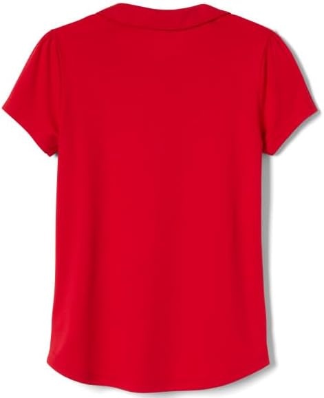 French Toast Girls' Short Sleeve Moisture Wicking Sport Polo Red