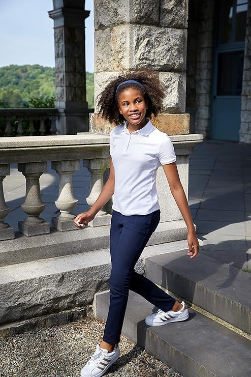 French Toast Girls' Skinny Fit Stretch Twill Pant Khaki