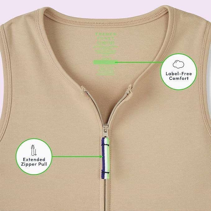 French Toast Girls' Adaptive Zip Front Stretch Ponte Jumper Khaki