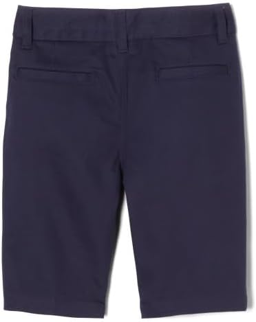 French Toast Girls' Adjustable Waist Twill Bermuda Shorts Navy