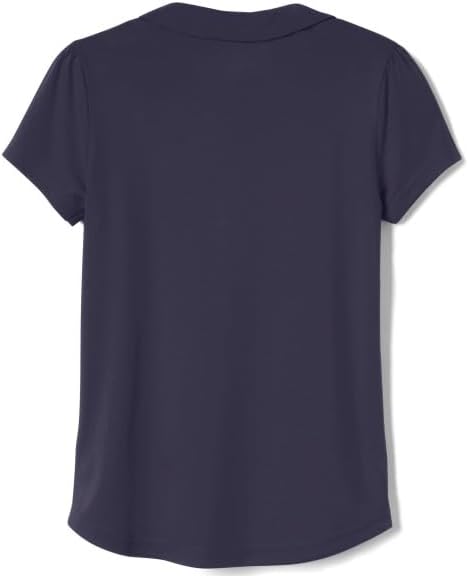 French Toast Girls' Short Sleeve Moisture Wicking Sport Polo Navy